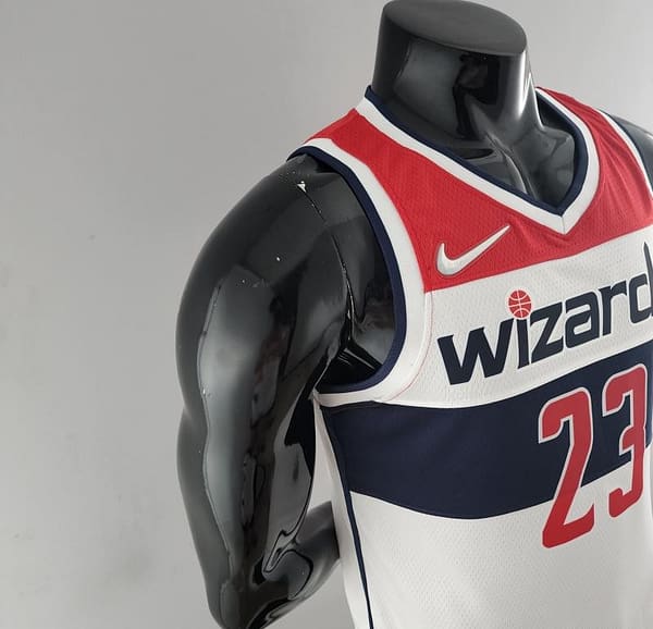 75th Anniversary JORDAN #23 Wizards Black Red White NBA Jersey - Image 7