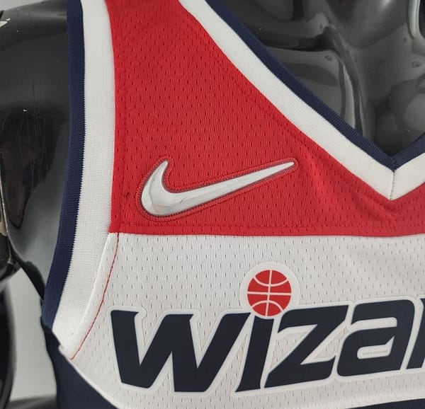 75th Anniversary JORDAN #23 Wizards Black Red White NBA Jersey - Image 8