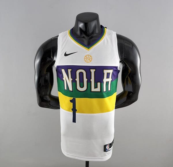 2018 New Orleans Pelicans WLLIAMSIN#1 Urban Edition White NBA Jersey