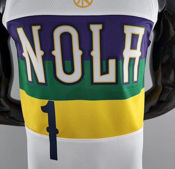 2018 New Orleans Pelicans WLLIAMSIN#1 Urban Edition White NBA Jersey - Image 6