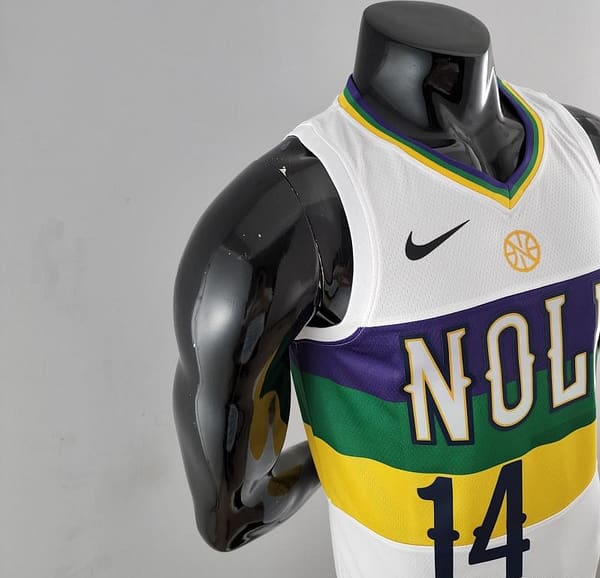2018 New Orleans Pelicans INGRAM #14 Urban Edition White NBA Jersey - Image 3