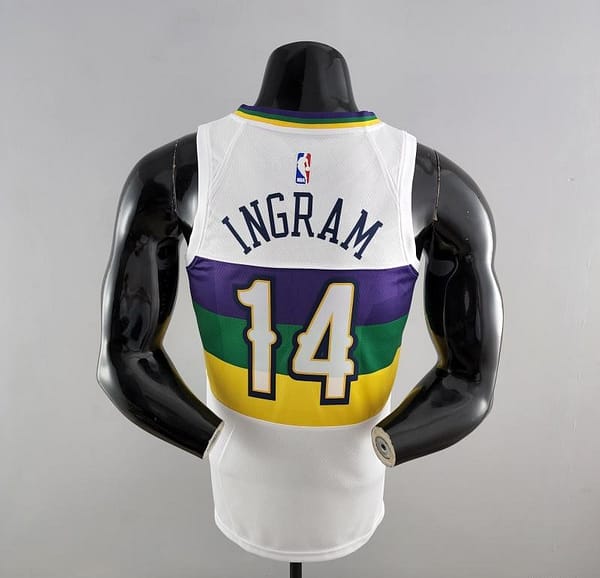 2018 New Orleans Pelicans INGRAM #14 Urban Edition White NBA Jersey - Image 9
