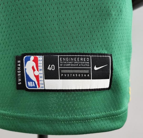 Boston Celtics Tatum #0 Green Gold NBA Jersey - Image 6