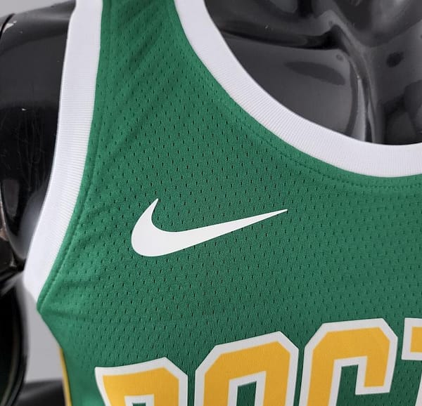 Boston Celtics Tatum #0 Green Gold NBA Jersey - Image 8