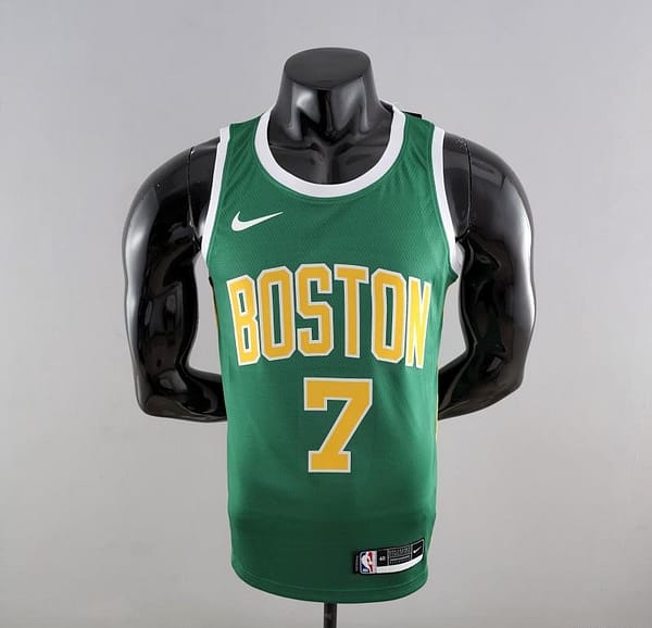 Boston Celtics BROWN#7 Green Gold NBA Jersey