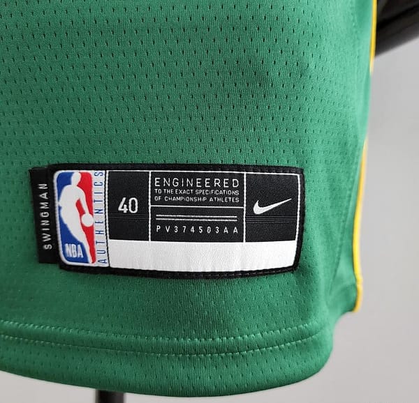 Boston Celtics BROWN#7 Green Gold NBA Jersey - Image 2