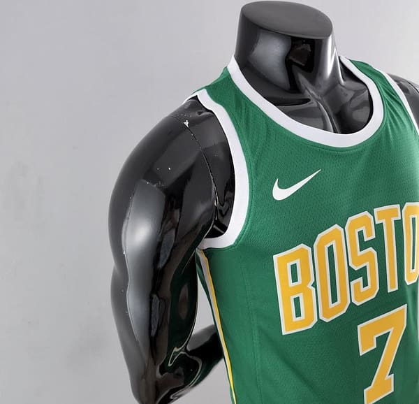 Boston Celtics BROWN#7 Green Gold NBA Jersey - Image 4