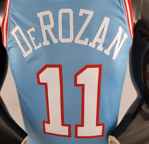 Chicago Bulls DeROZAN #11 Blue NBA Jersey - Image 3