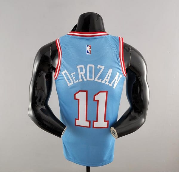 Chicago Bulls DeROZAN #11 Blue NBA Jersey - Image 4