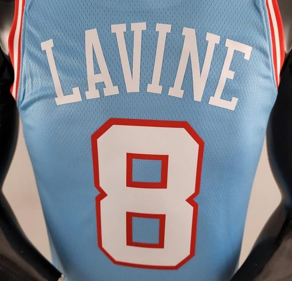 Chicago Bulls LAVINE #8 Blue NBA Jersey - Image 8