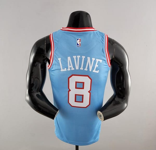 Chicago Bulls LAVINE #8 Blue NBA Jersey - Image 9