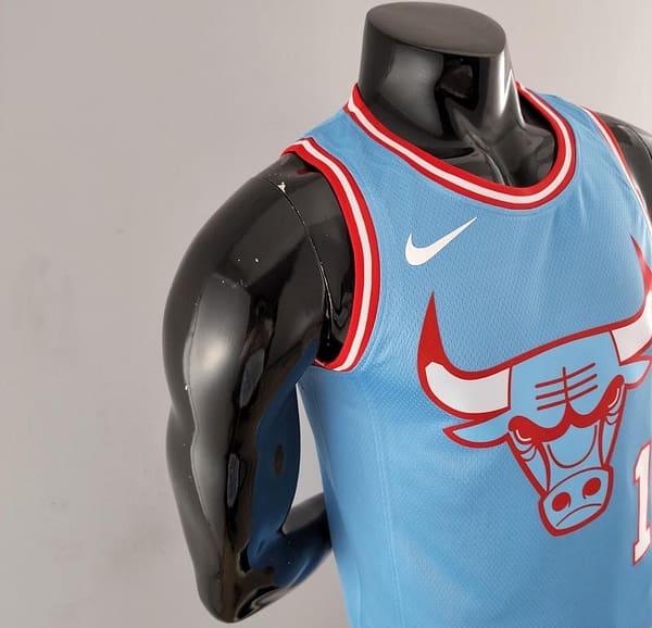 Chicago Bulls ROSE#1 Blue NBA Jersey - Image 3