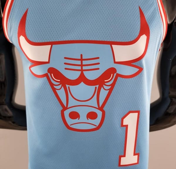Chicago Bulls ROSE#1 Blue NBA Jersey - Image 6