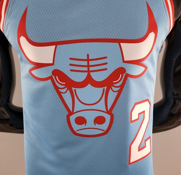 Chicago Bulls BALL#2 Blue NBA Jersey - Image 8