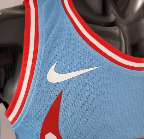 Chicago Bulls JORDAN#23 Blue NBA Jersey - Image 4