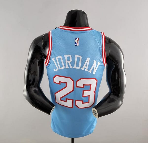 Chicago Bulls JORDAN#23 Blue NBA Jersey - Image 9