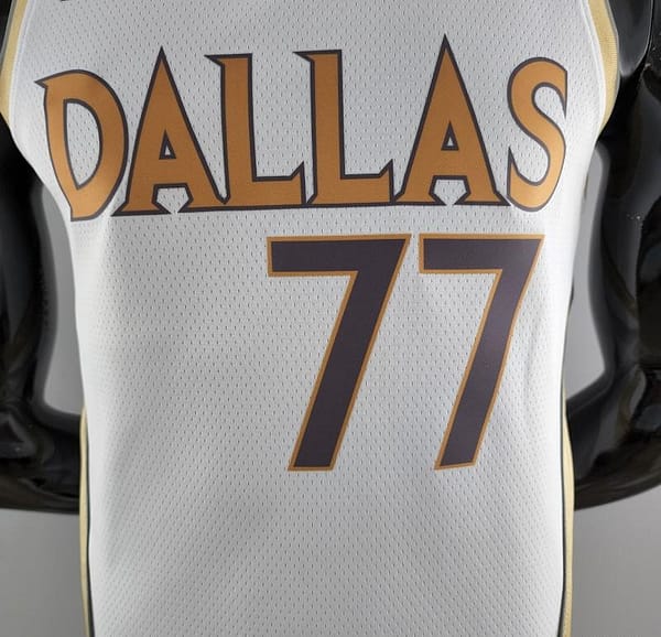 2020 Dallas Mavericks DONCIC#77 City Edition White NBA Jersey - Image 10