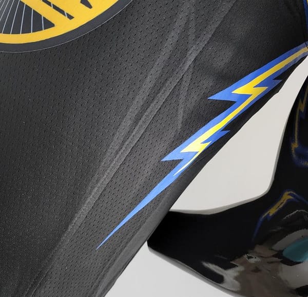 2022 75th Anniversary KUMINGA #00 Warriors City Edition Black NBA Jersey - Image 3