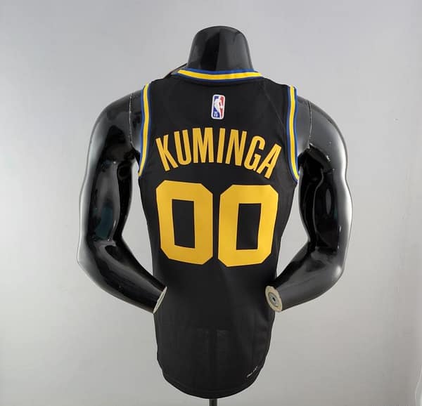 2022 75th Anniversary KUMINGA #00 Warriors City Edition Black NBA Jersey - Image 10