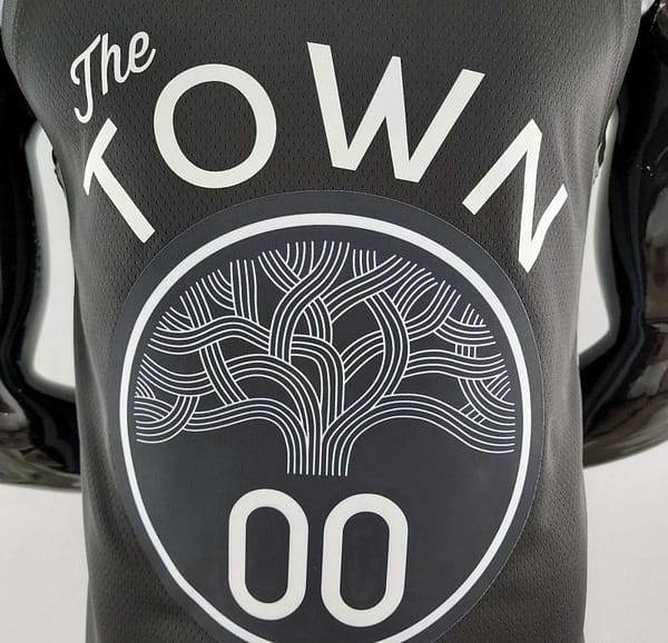 2020 KUMINGA#00 Warriors City Edition Black And Grey NBA Jersey - Image 10