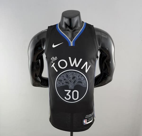 2020 Curry#30 Warriors City Edition Black And Grey NBA Jersey