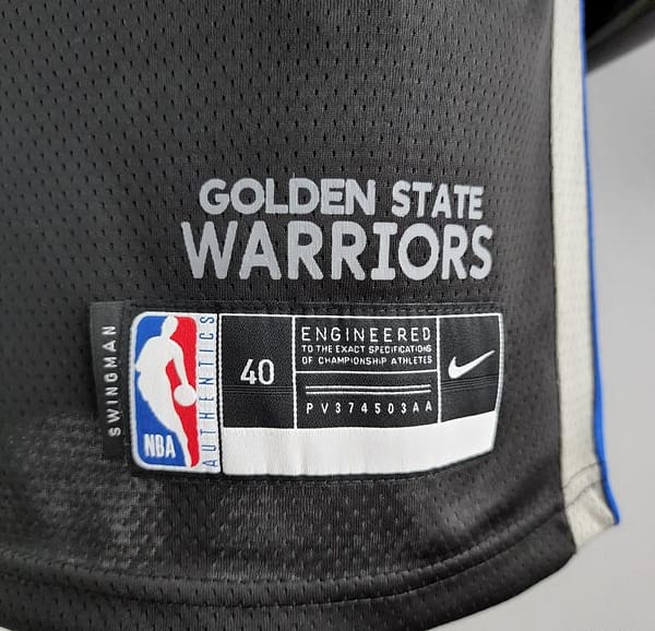 2020 Curry#30 Warriors City Edition Black And Grey NBA Jersey - Image 2