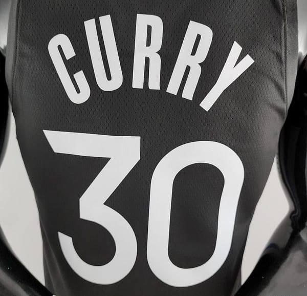 2020 Curry#30 Warriors City Edition Black And Grey NBA Jersey - Image 9