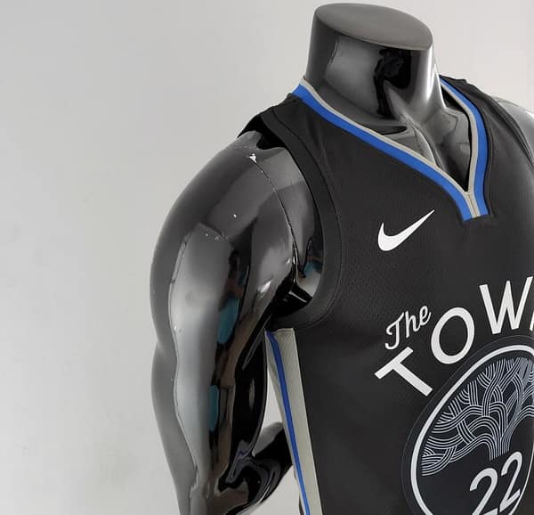 2020 WIGGINS #22 Warriors City Edition Black And Grey NBA Jersey - Image 4