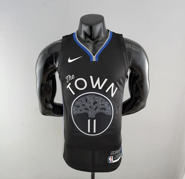 2020 THOMPSON #11 Warriors City Edition Black & Grey NBA Jersey