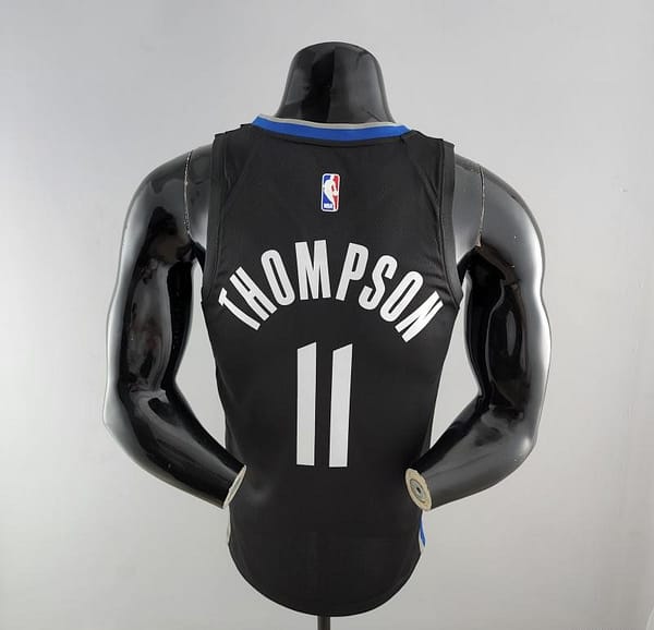 2020 THOMPSON #11 Warriors City Edition Black & Grey NBA Jersey - Image 4