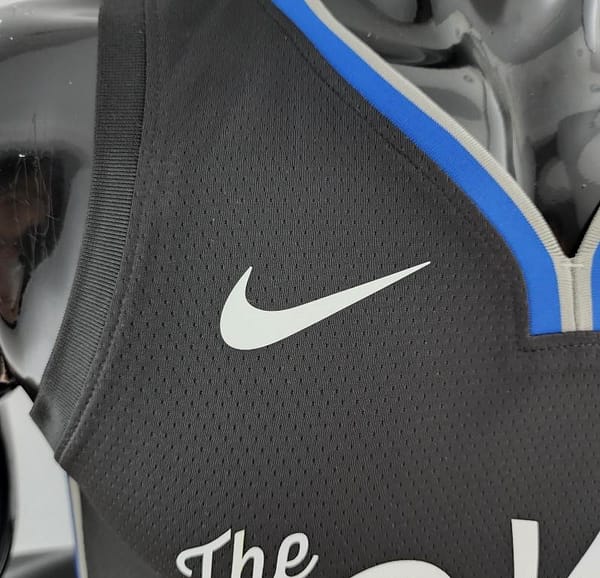 2020 THOMPSON #11 Warriors City Edition Black & Grey NBA Jersey - Image 8