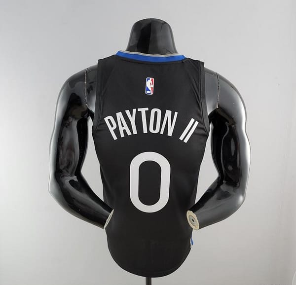 2020 PAYTON II#0 Warriors City Edition Black And Grey NBA Jersey - Image 7