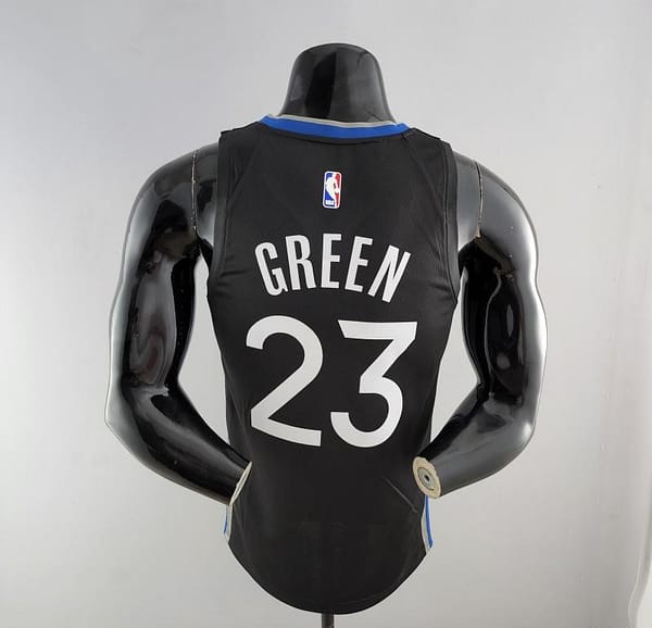 2020 GREEN #23 Warriors City Edition Black And Grey NBA Jersey - Image 9