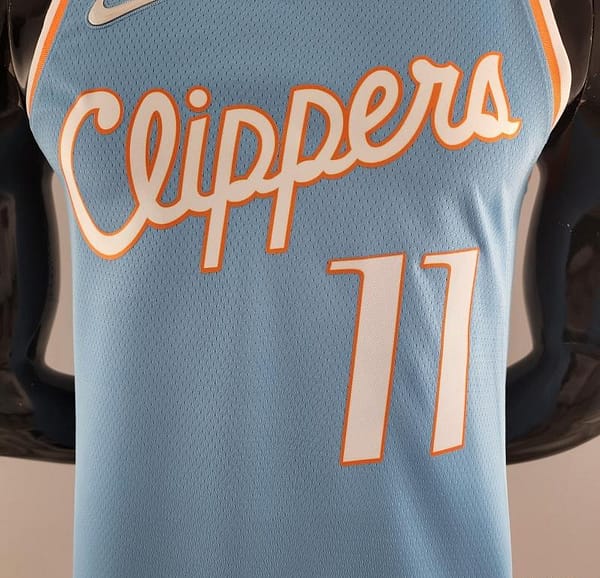 2022 WALL#11 Los Angeles Clippers City Edition NBA Jersey Blue - Image 9