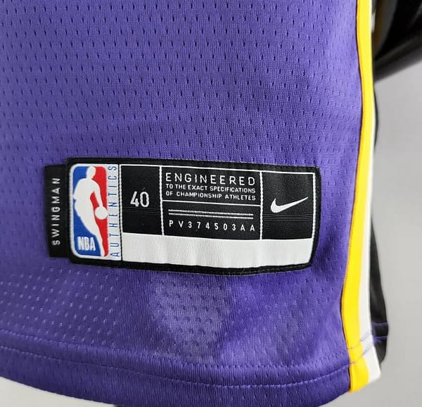 TOSCANO #95 Los Angeles Lakers Purple NBA Jersey - Image 3