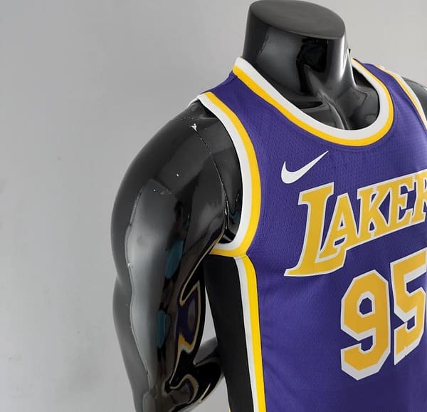 TOSCANO #95 Los Angeles Lakers Purple NBA Jersey - Image 4