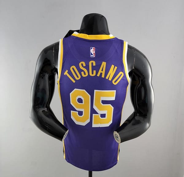 TOSCANO #95 Los Angeles Lakers Purple NBA Jersey - Image 10