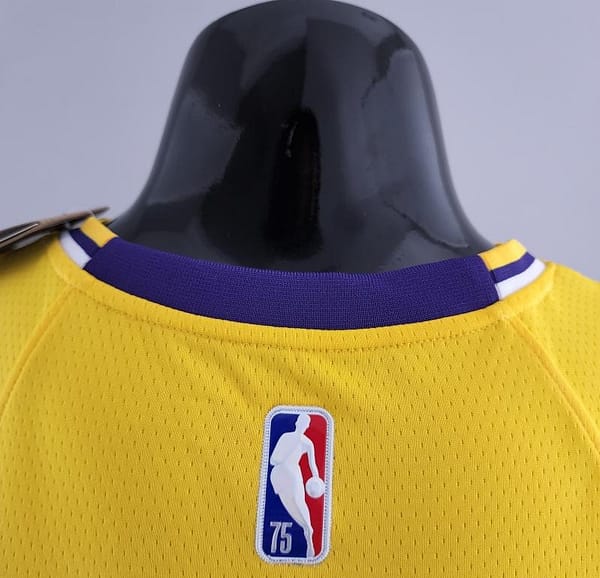 75th Anniversary TOSCANO #95 Los Angeles Lakers Yellow NBA Jersey - Image 2