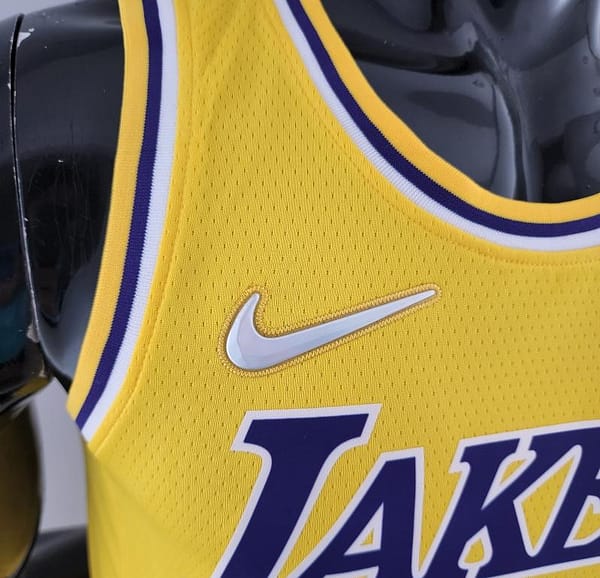 75th Anniversary TOSCANO #95 Los Angeles Lakers Yellow NBA Jersey - Image 7