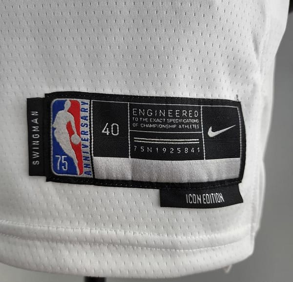 75th Anniversary TOSCANO #95 Los Angeles Lakers White NBA Jersey - Image 5