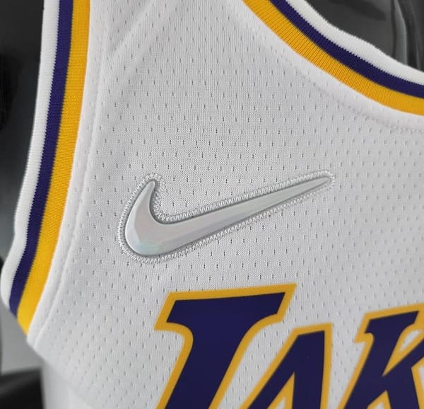 75th Anniversary TOSCANO #95 Los Angeles Lakers White NBA Jersey - Image 8