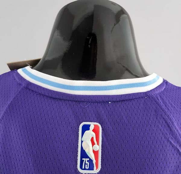 2022 75th Anniversary TOSCANO #95 Los Angeles Lakers City Edition Purple NBA Jersey - Image 7