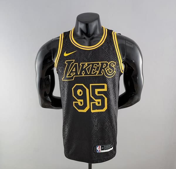 TOSCANO#95 Los Angeles Lakers Black NBA Jersey
