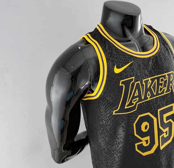 TOSCANO#95 Los Angeles Lakers Black NBA Jersey - Image 6