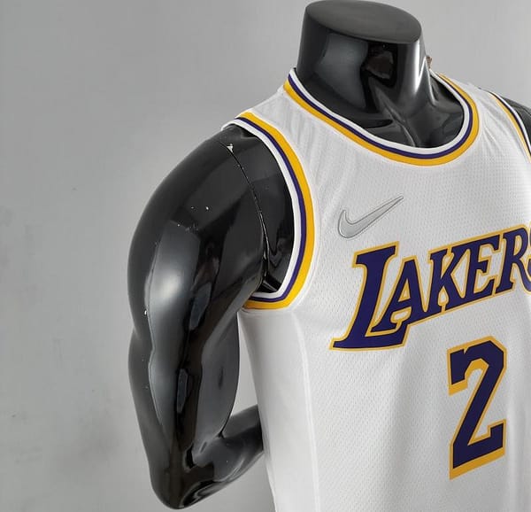 75th Anniversary IRVING #2 Los Angeles Lakers White NBA Jersey - Image 3