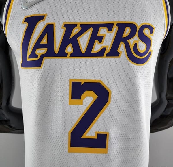 75th Anniversary IRVING #2 Los Angeles Lakers White NBA Jersey - Image 6