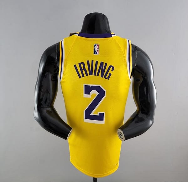 75th Anniversary IRVING #2 Los Angeles Lakers Yellow NBA Jersey - Image 4