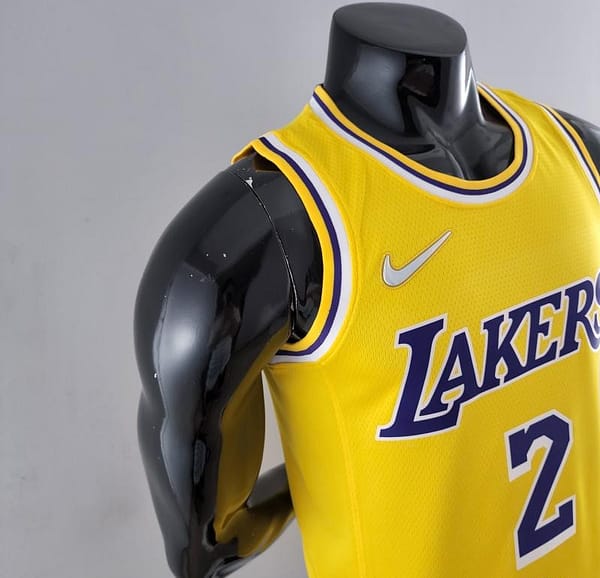 75th Anniversary IRVING #2 Los Angeles Lakers Yellow NBA Jersey - Image 6