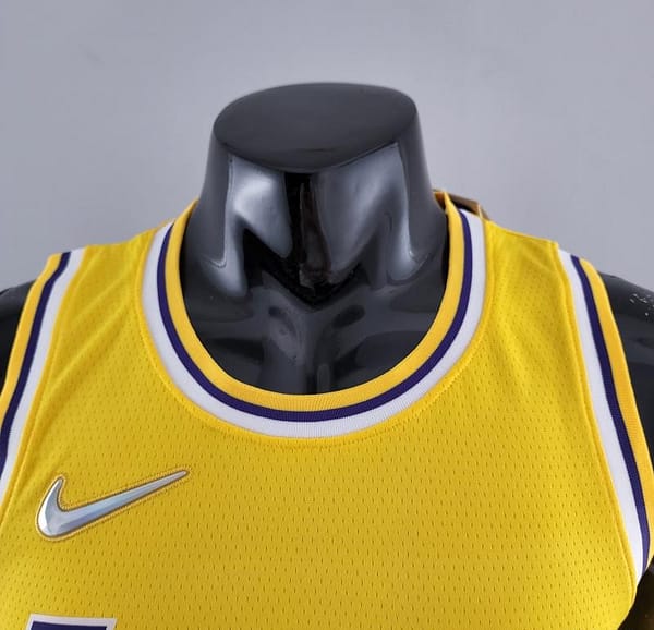 75th Anniversary IRVING #2 Los Angeles Lakers Yellow NBA Jersey - Image 8