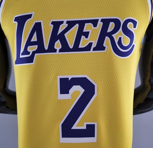 75th Anniversary IRVING #2 Los Angeles Lakers Yellow NBA Jersey - Image 9